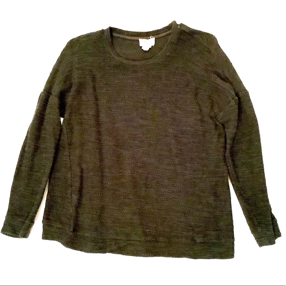 Andrea Jovine dark green rounded neck sweater